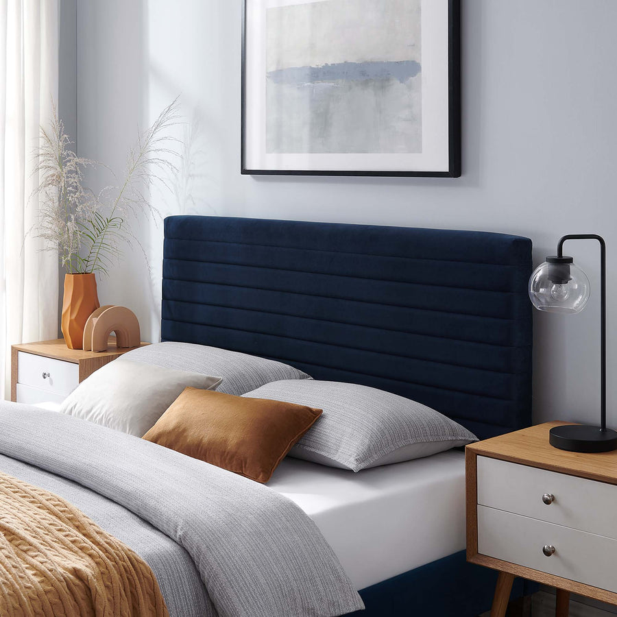 Alba Full/Queen Headboard in Midnight Blue