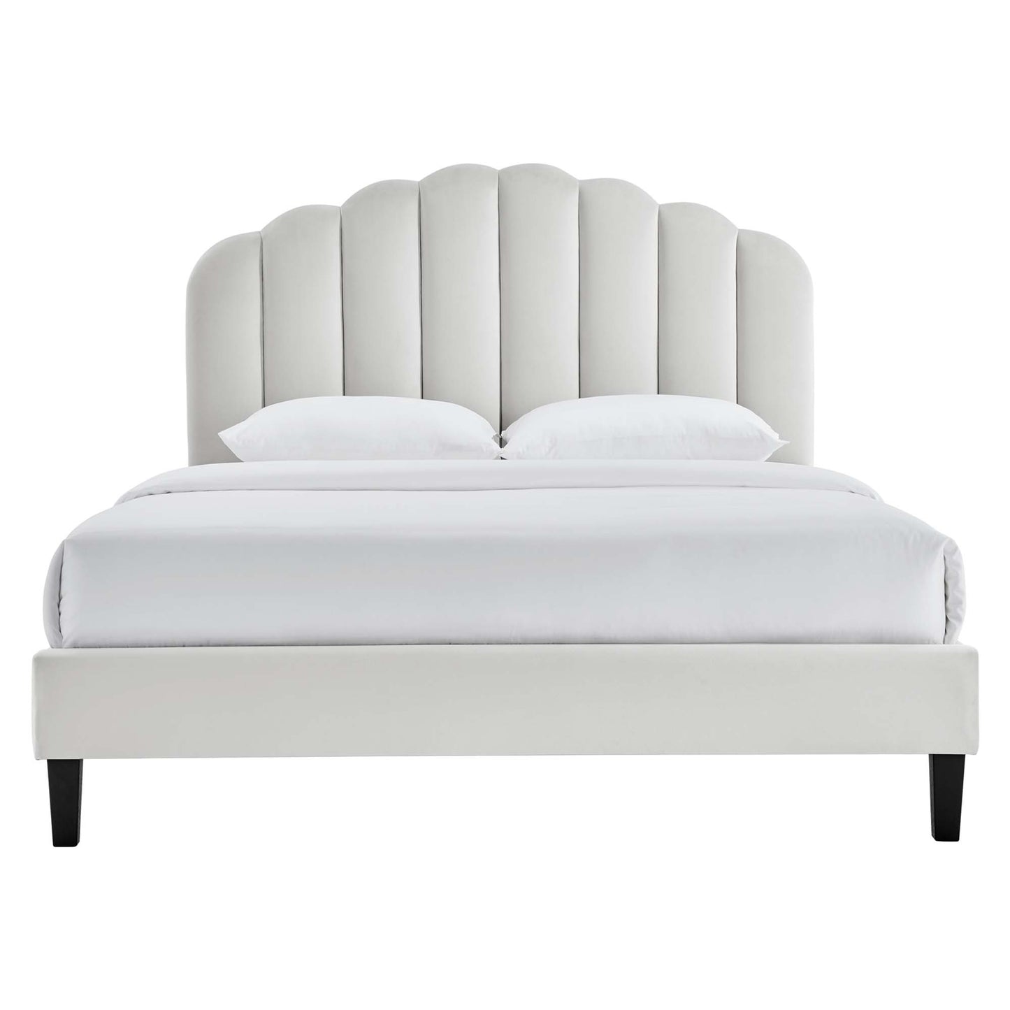 Daisy Performance Velvet Full Platform Bed by Furniture For America