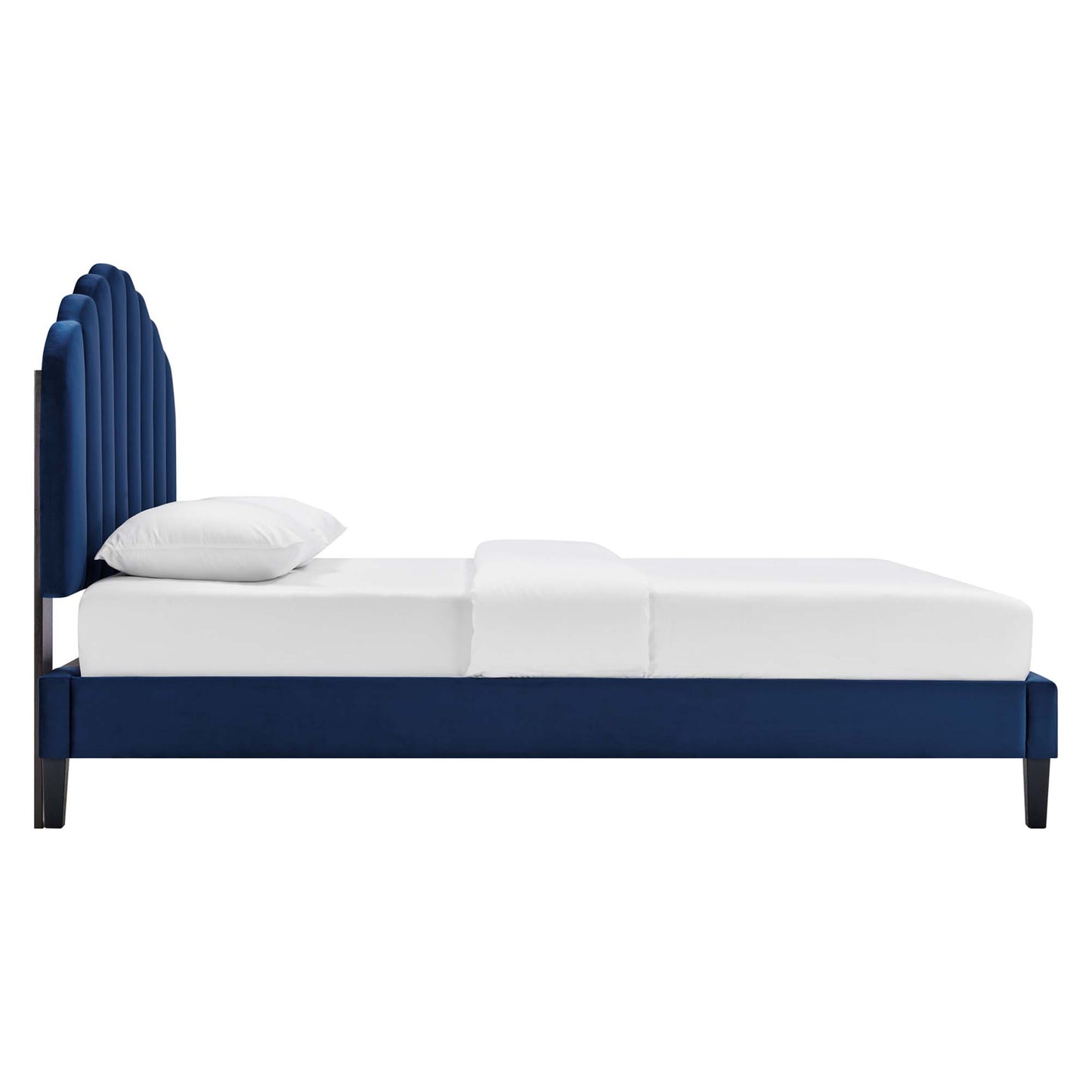 Daisy Performance Velvet Full Platform Bed by Furniture For America