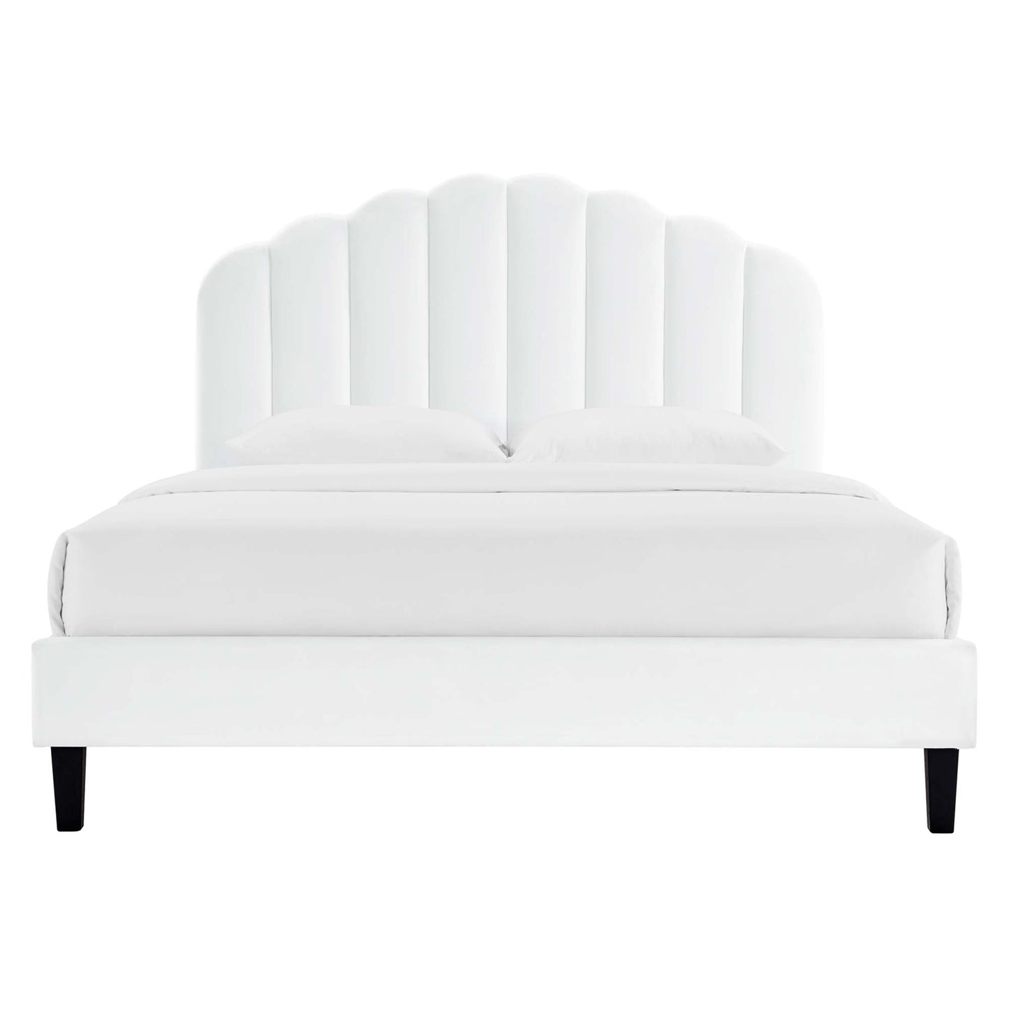 Daisy Performance Velvet Full Platform Bed by Furniture For America