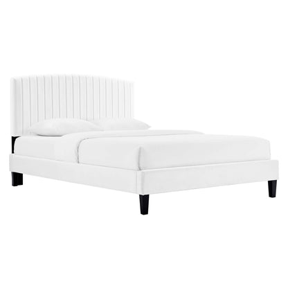 Alessi Performance Velvet Twin Platform Bed by Furniture For America