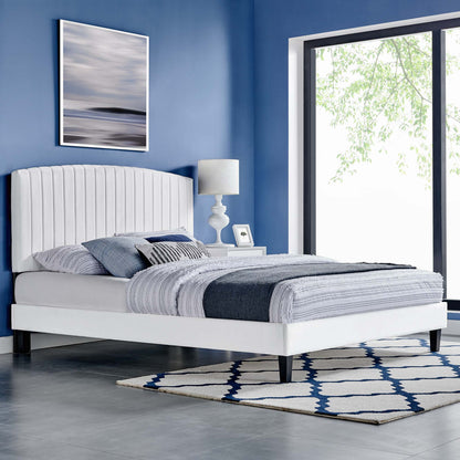 Alessi Performance Velvet Twin Platform Bed by Furniture For America