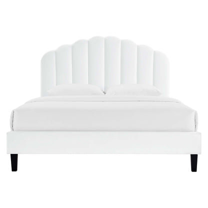 Daisy Performance Velvet Twin Platform Bed by Furniture For America