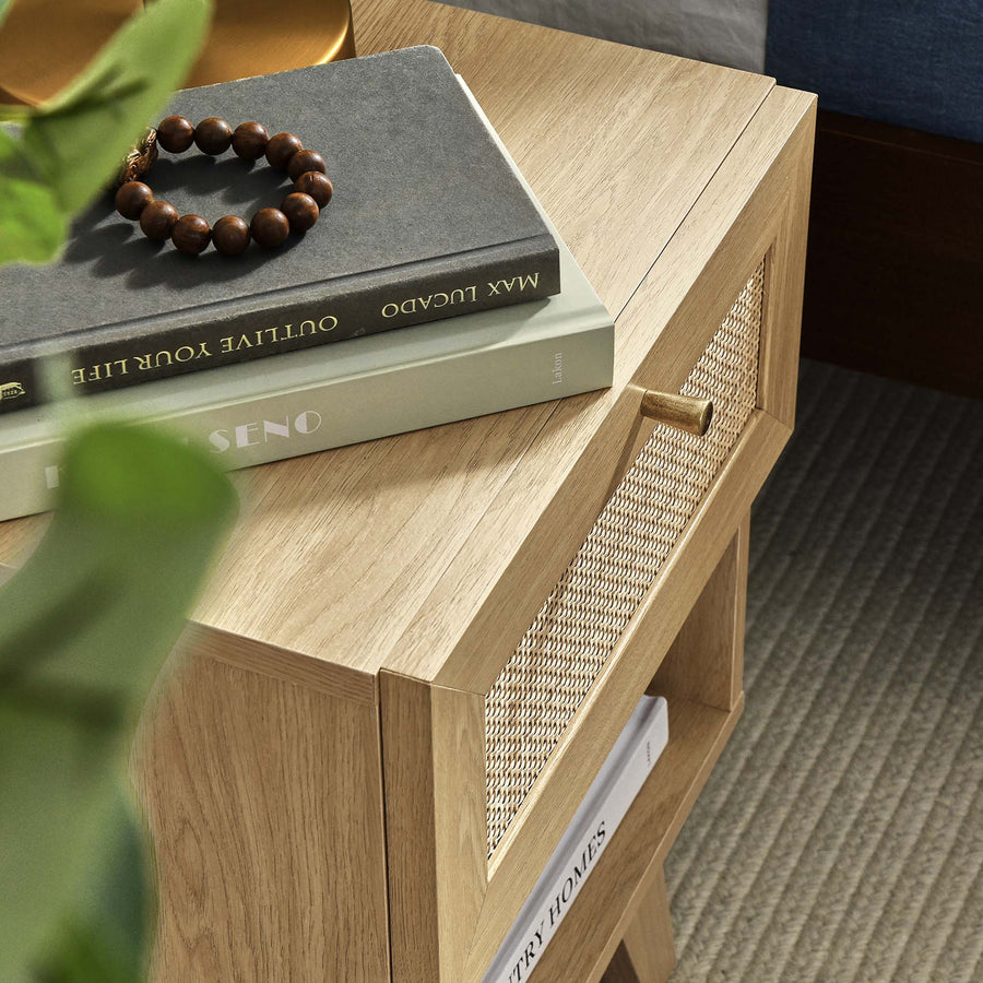 Wren 1-Drawer Nightstand in Oak