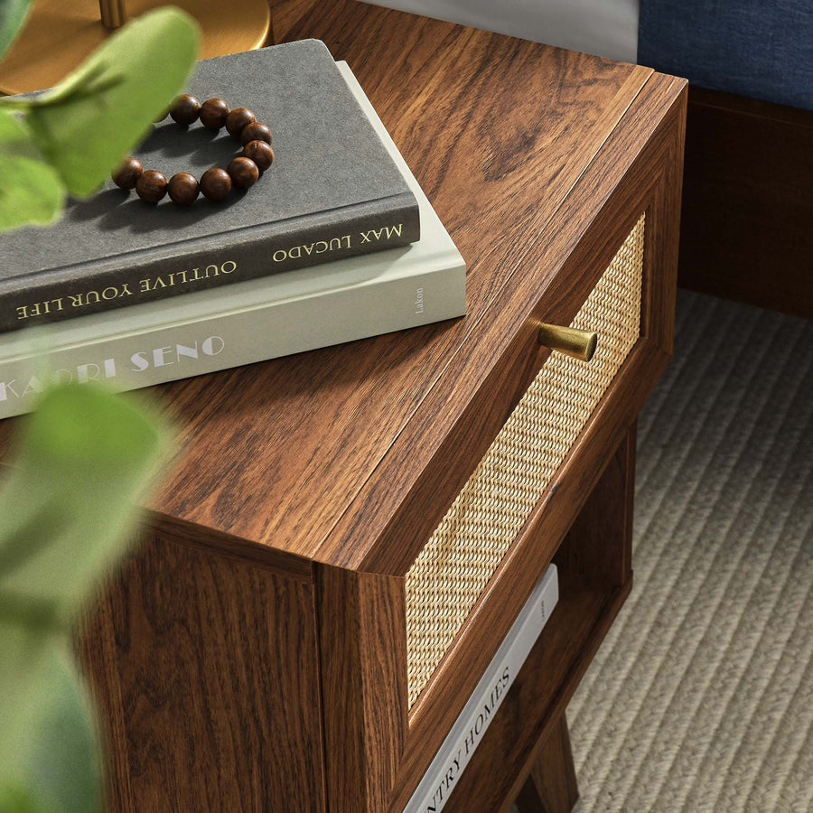 Wren 1-Drawer Nightstand in Walnut