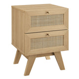 Wren 2-Drawer Nightstand in Oak