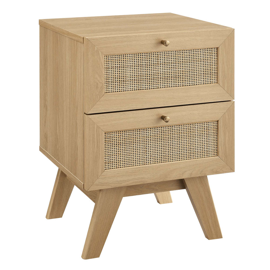 Wren 2-Drawer Nightstand in Oak