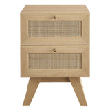 Wren 2-Drawer Nightstand in Oak