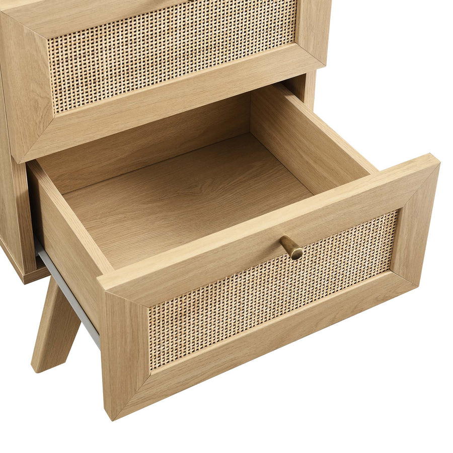 Wren 2-Drawer Nightstand in Oak