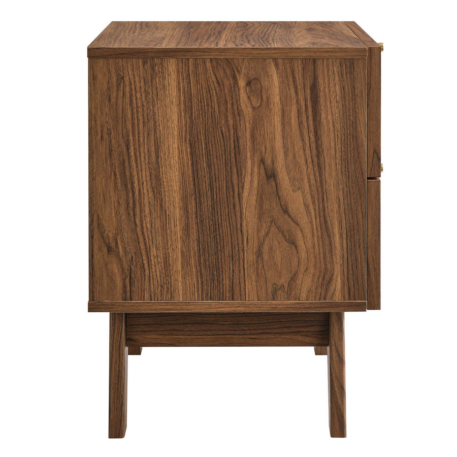 Wren 2-Drawer Nightstand in Walnut