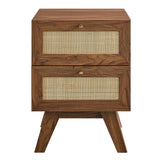 Wren 2-Drawer Nightstand in Walnut