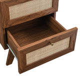 Wren 2-Drawer Nightstand in Walnut
