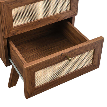 Soma 2-Drawer Nightstand in Walnut