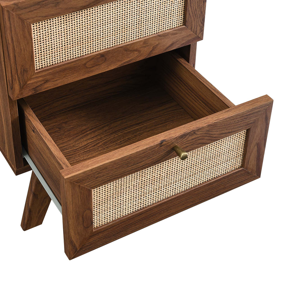 Wren 2-Drawer Nightstand in Walnut
