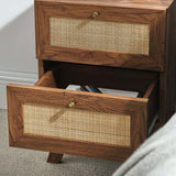 Wren 2-Drawer Nightstand in Walnut