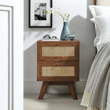 Wren 2-Drawer Nightstand in Walnut