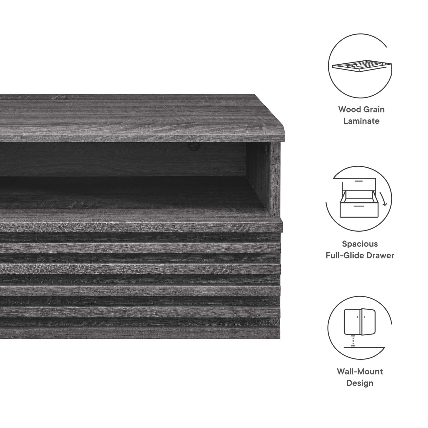 Render Wall-Mount Nightstand by Furniture For America