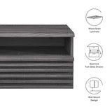 Vera Wall-Mount Nightstand in Charcoal