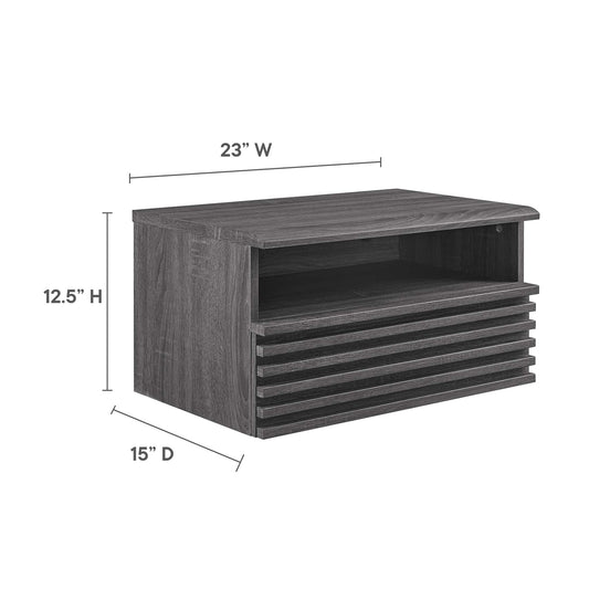 Render Wall-Mount Nightstand by Furniture For America