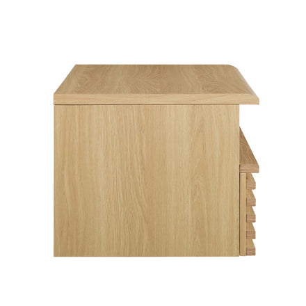 Render Wall-Mount Nightstand in Oak
