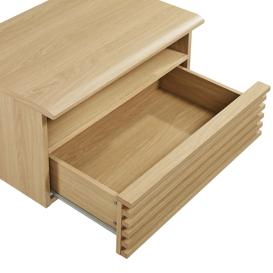 Vera Wall-Mount Nightstand in Oak