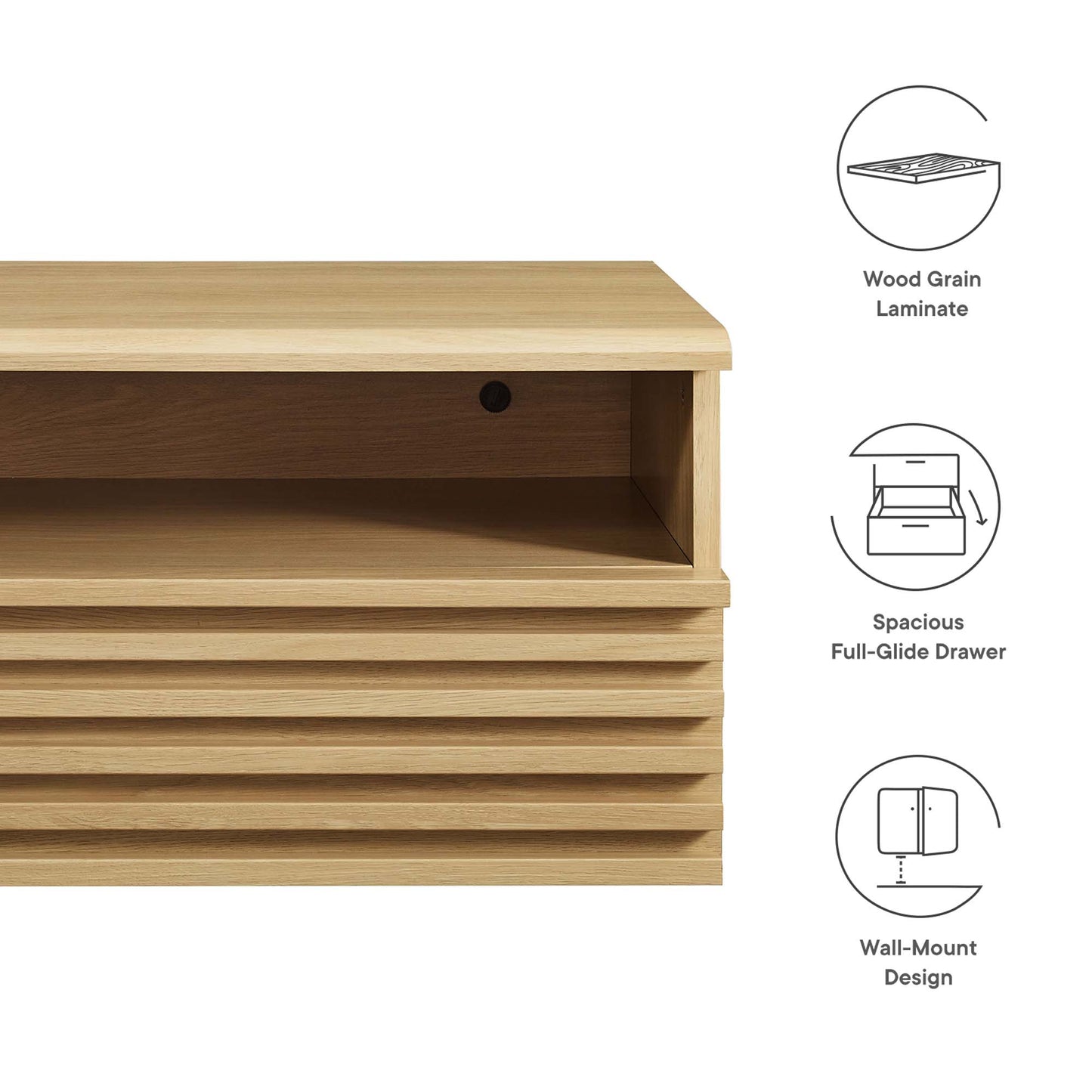 Render Wall-Mount Nightstand by Furniture For America