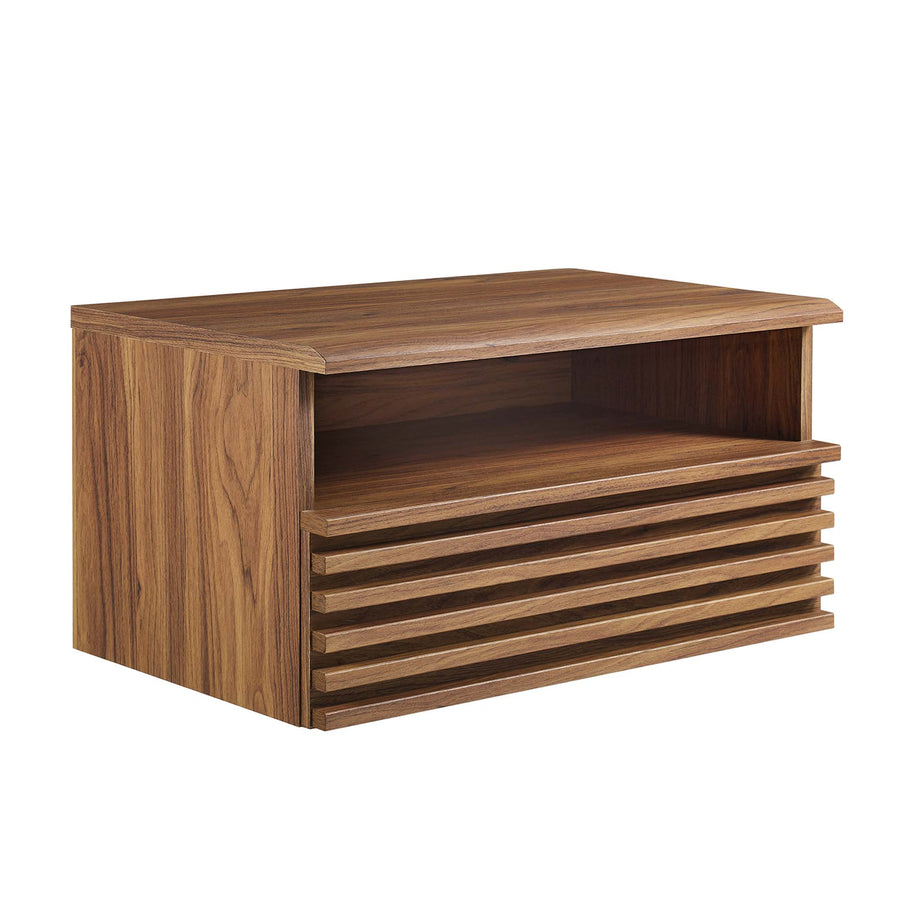 Vera Wall-Mount Nightstand in Walnut
