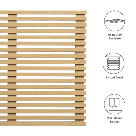 Render Wall Mount Twin Headboard in Oak