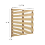 Vera Wall Mount Twin Headboard in Oak