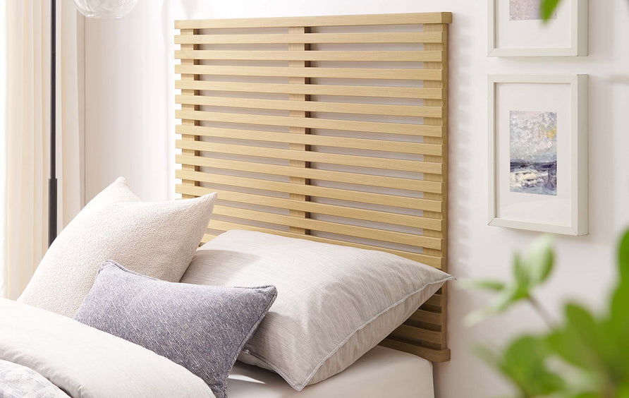 Vera Wall Mount Twin Headboard in Oak