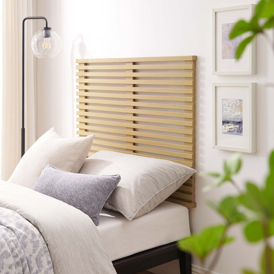 Vera Wall Mount Twin Headboard in Oak
