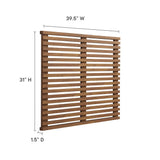 Vera Wall Mount Twin Headboard in Walnut