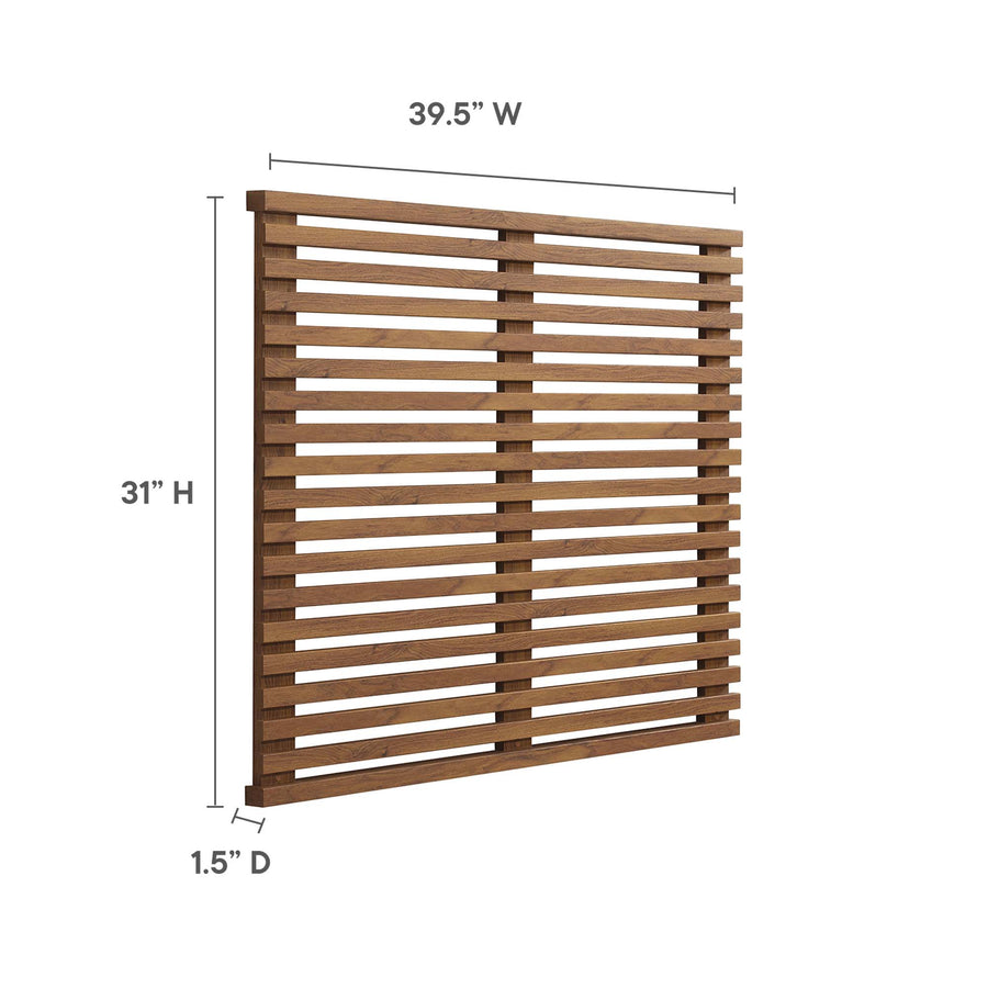 Vera Wall Mount Twin Headboard in Walnut