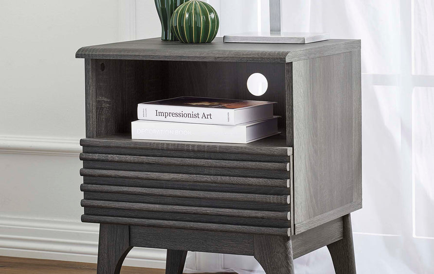 Vera Nightstand in Charcoal