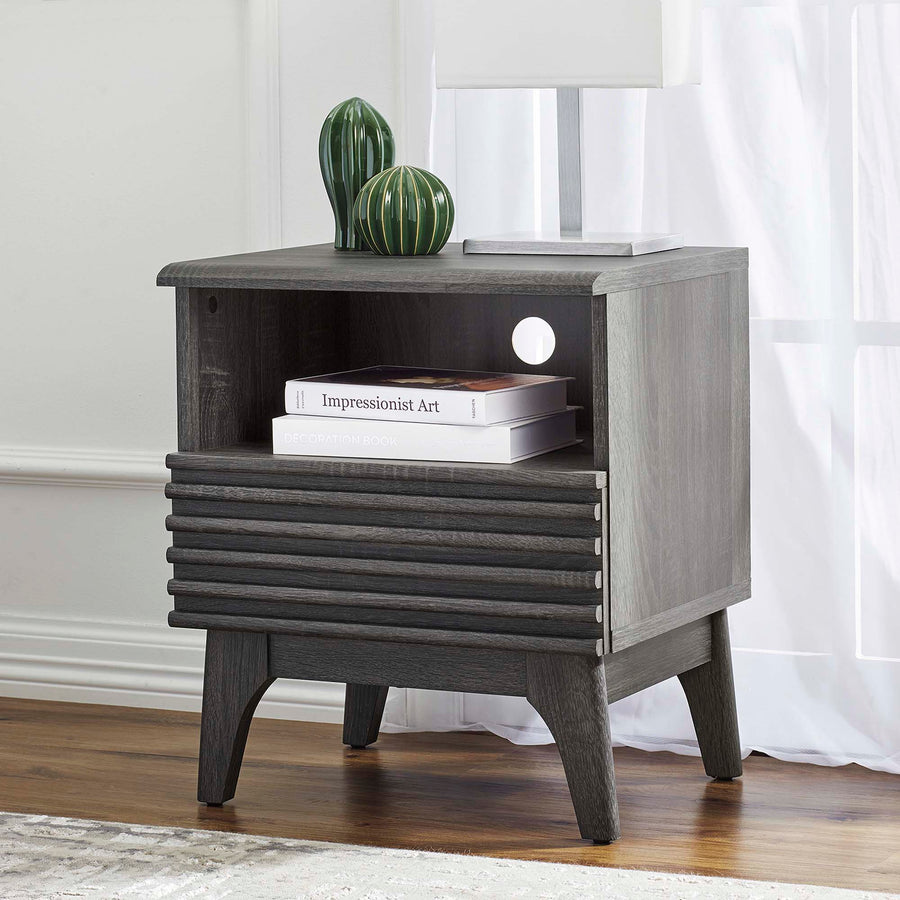 Vera Nightstand in Charcoal