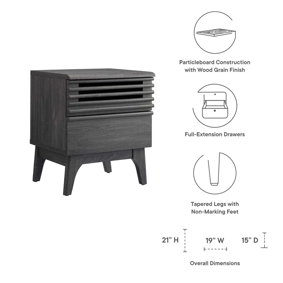 Vera Nightstand in Charcoal