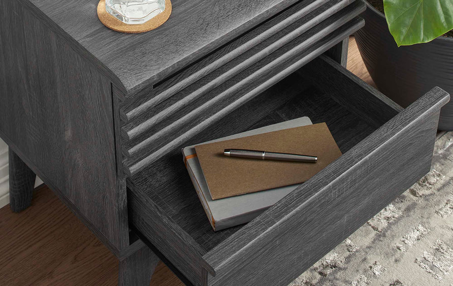 Vera Nightstand in Charcoal