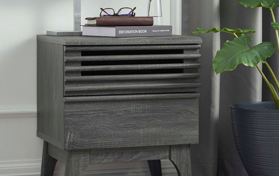 Vera Nightstand in Charcoal