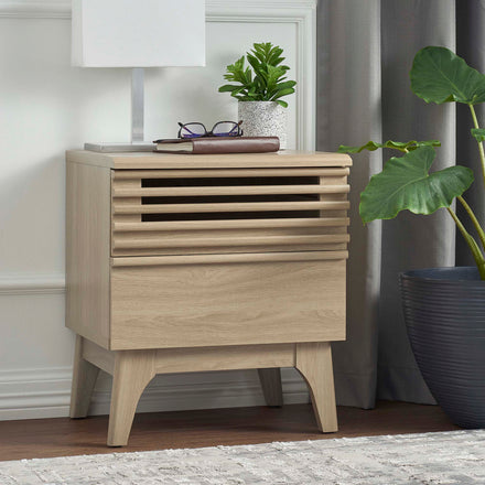 Render Nightstand in Oak