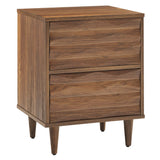 Jaen 2-Drawer Nightstand in Walnut