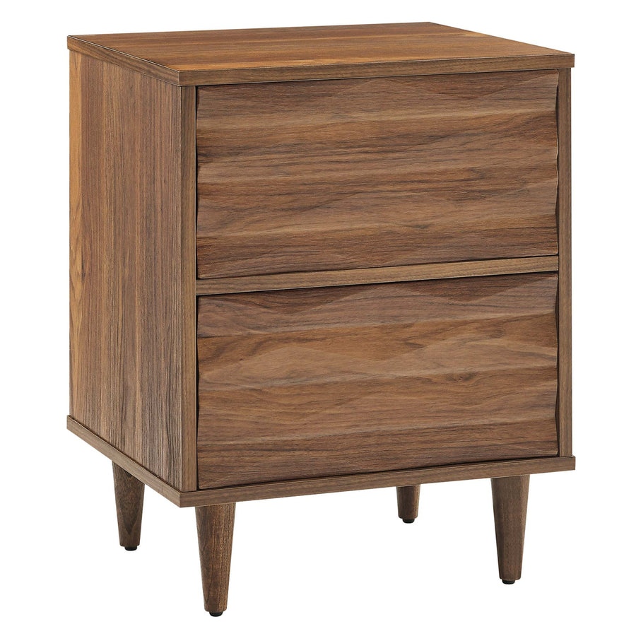 Jaen 2-Drawer Nightstand in Walnut