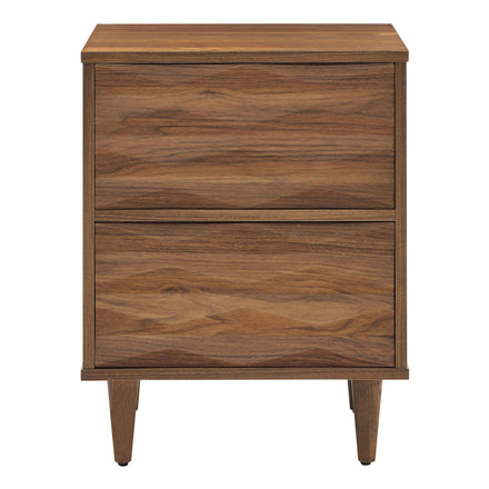 Vespera 2-Drawer Nightstand in Walnut