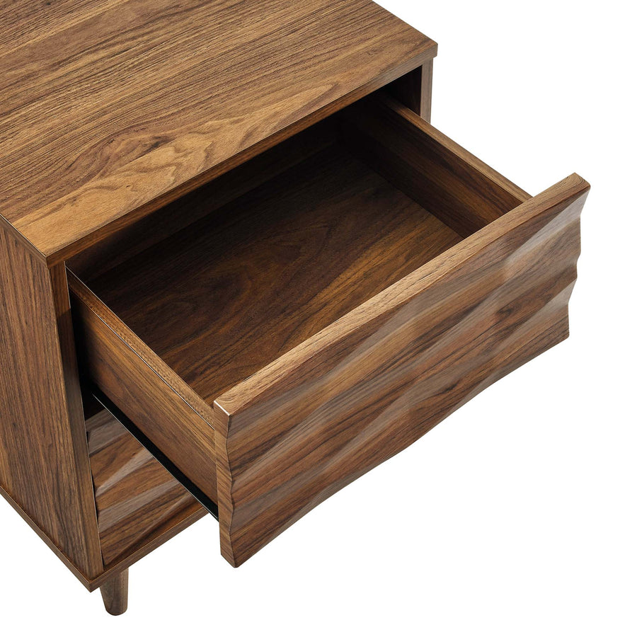 Jaen 2-Drawer Nightstand in Walnut