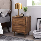 Jaen 2-Drawer Nightstand in Walnut