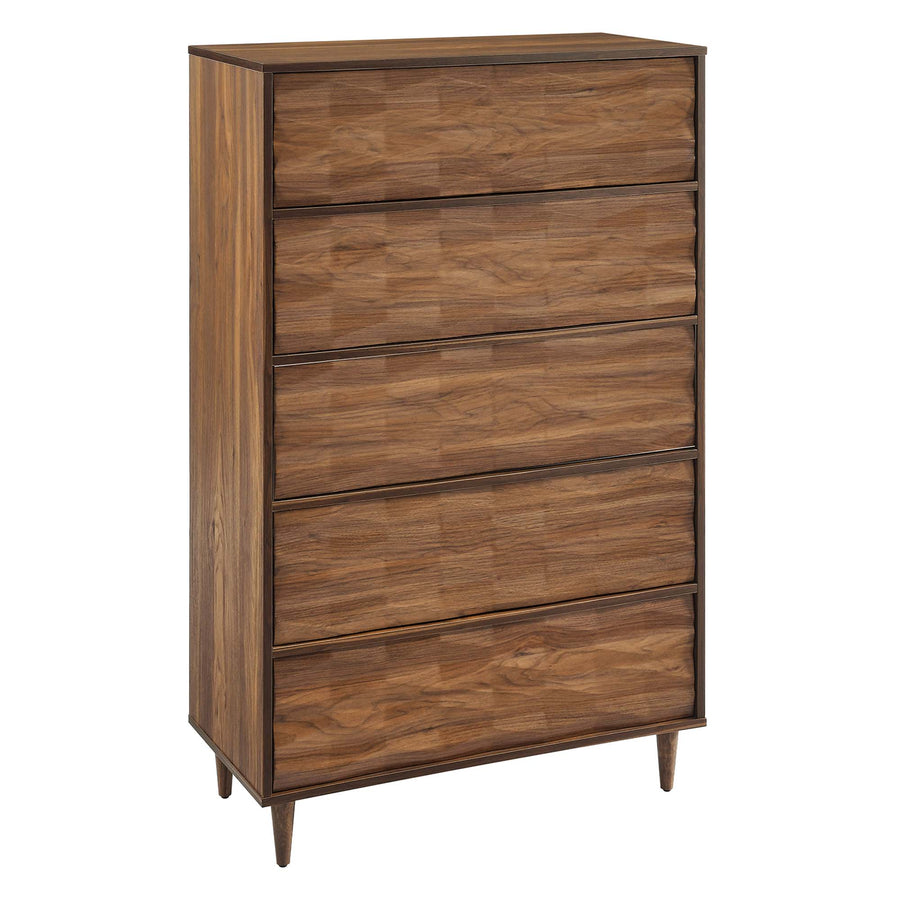 Jaen 5-Drawer Chest in Walnut