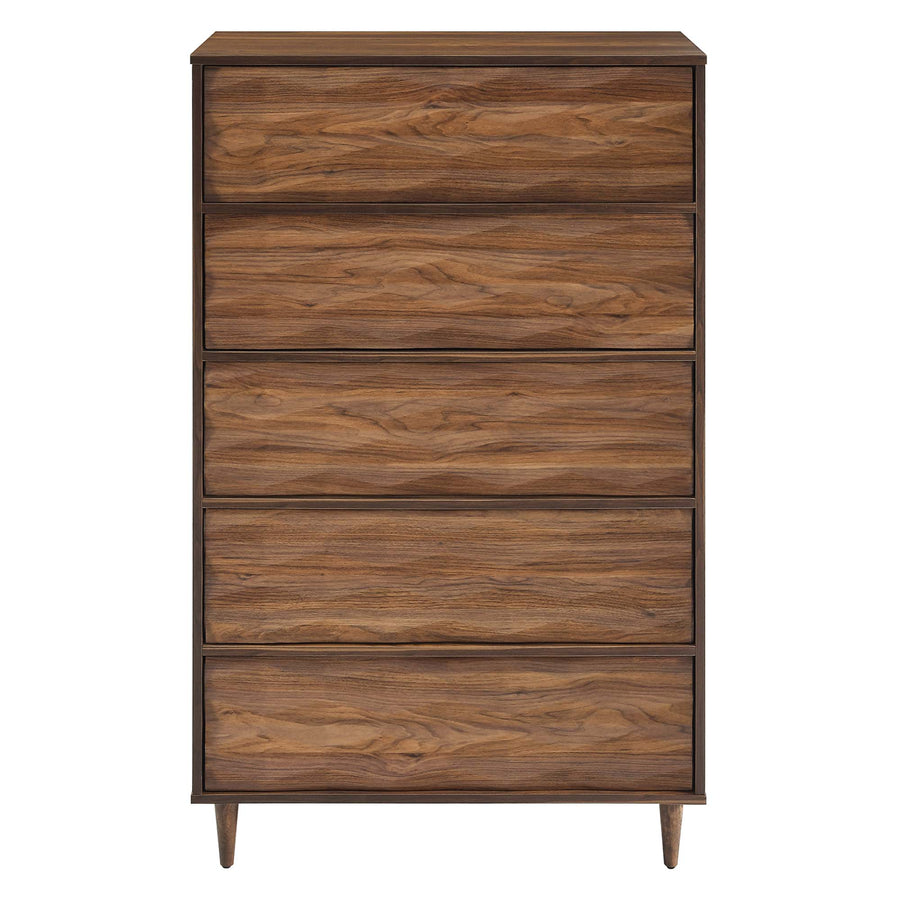 Jaen 5-Drawer Chest in Walnut