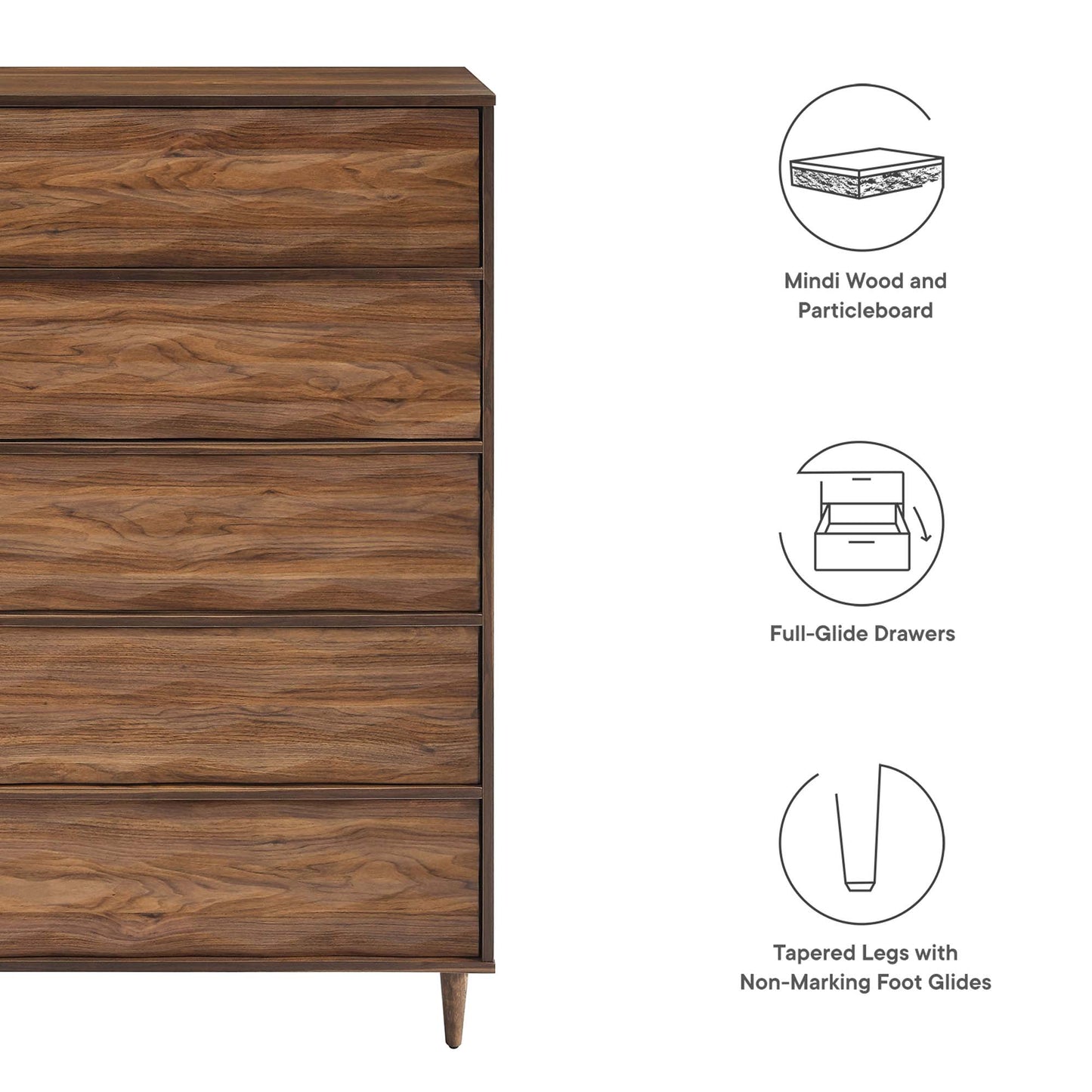 Vespera 5-Drawer Chest by Furniture For America