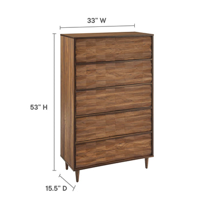Vespera 5-Drawer Chest in Walnut