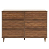Jaen 6-Drawer Dresser in Walnut