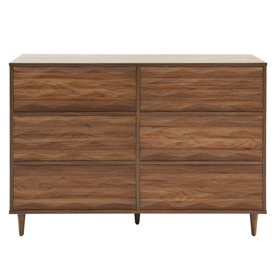 Jaen 6-Drawer Dresser in Walnut